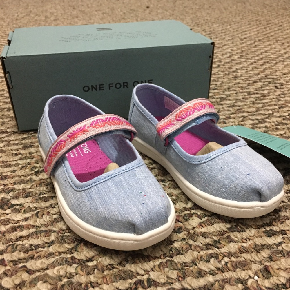 Toms Mary Jane Kids Light bliss blue size 8
